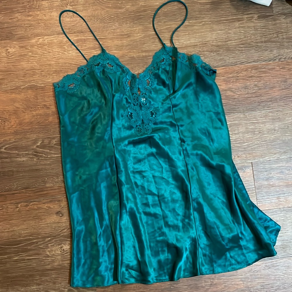 Green vintage slip dress